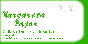 margareta major business card
