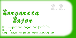 margareta major business card